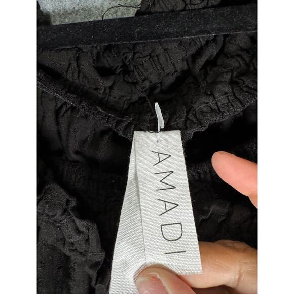 Anthropologie Amadi Romper Women Medium Black Velacruz Off-The-Shoulder Vacation - Picture 3 of 9